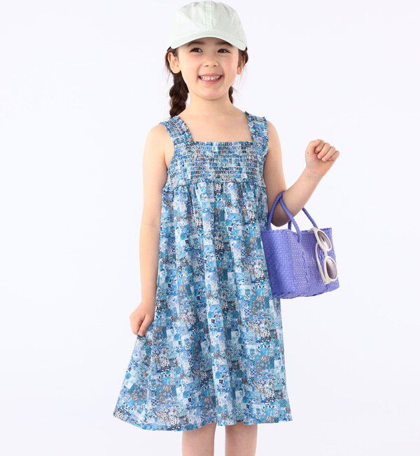 SHIPS KIDS「SHIPS KIDS:100～130cm / リバティ ノースリーブ ワンピース」|ワンピース|