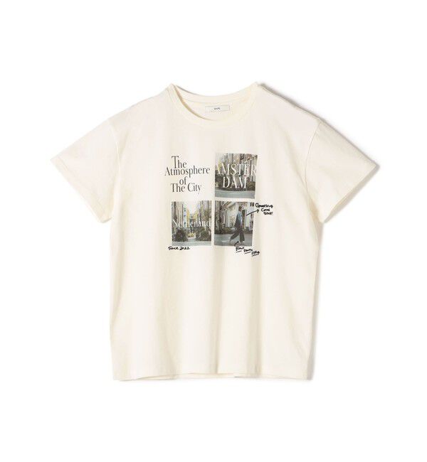 SHIPS for women「【WEB限定】フォト 刺繍 TEE」|Tシャツ・カットソー|