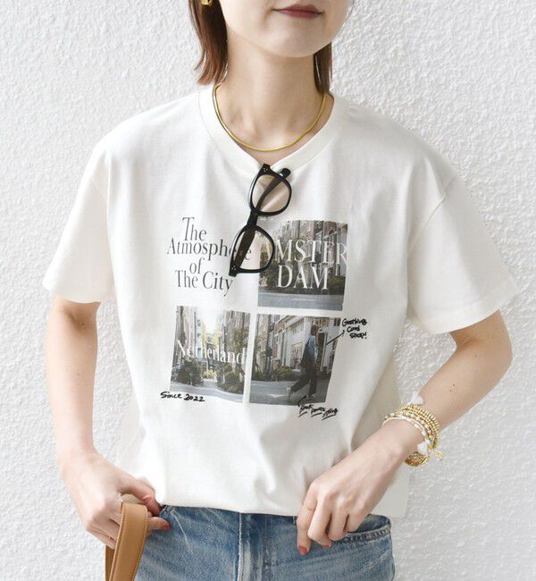 SHIPS for women「【WEB限定】フォト 刺繍 TEE」|Tシャツ・カットソー|