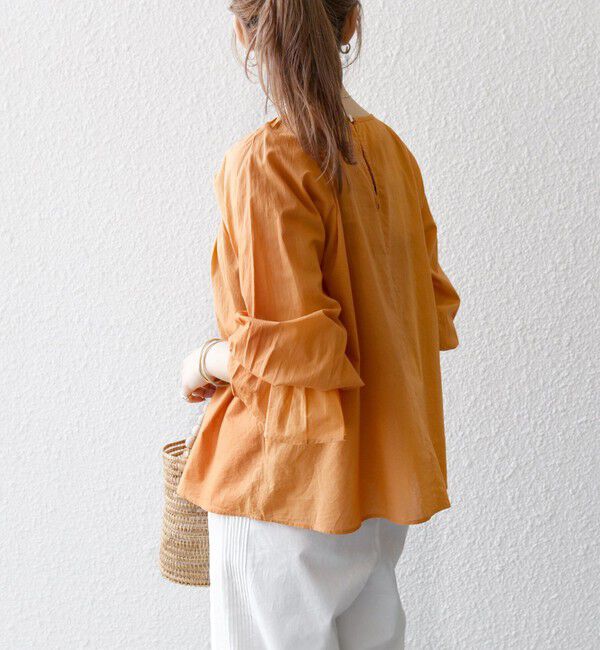 SHIPS any「SHIPS any:〈手洗い可能〉ロープ デザイン ギャザースリーブ フレア ブラウス」|シャツ・ブラウス|