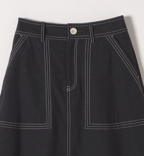 SHIPS any「SHIPS any:〈洗濯機可能〉オックス ステッチ フレア ロング スカート」|フレア|