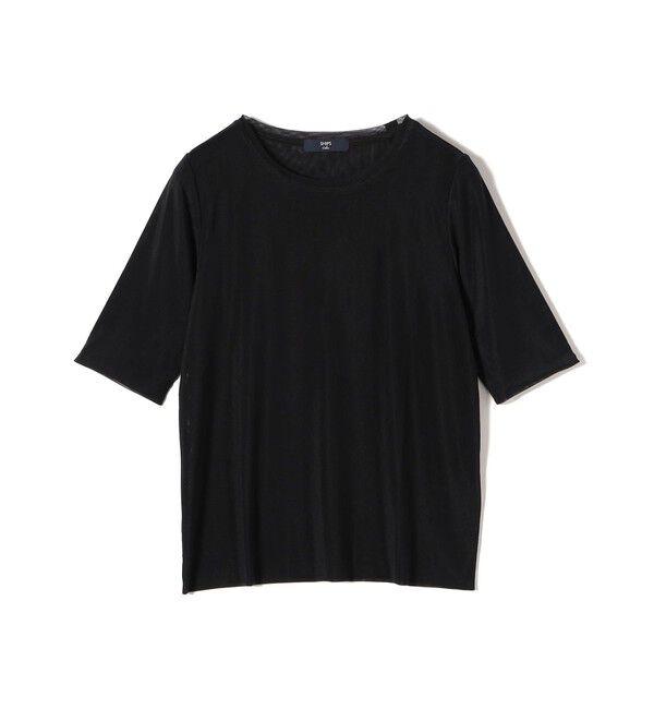 SHIPS Colors 「SHIPS Colors:〈手洗い可能〉チュール ショートスリーブ トップス」|Tシャツ・カットソー|