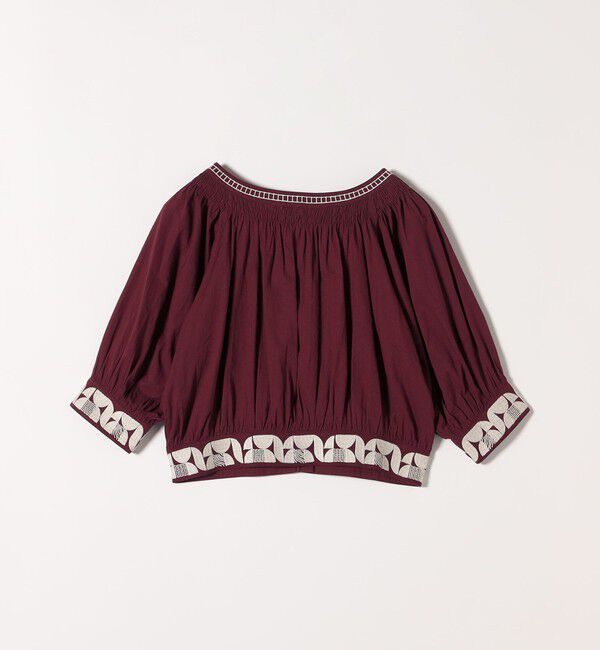 SHIPS any「bon_meur:〈洗濯機可能〉ジオメトリック エンブロイダリー シャーリング ブラウス」|シャツ・ブラウス|