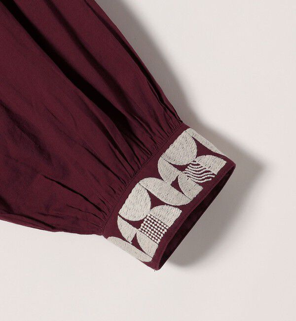 SHIPS any「bon_meur:〈洗濯機可能〉ジオメトリック エンブロイダリー シャーリング ブラウス」|シャツ・ブラウス|