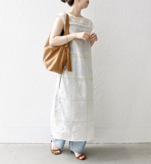 SHIPS any「SHIPS any:〈手洗い可能〉エンブロイダリー レース シアー ワンピース」|ワンピース|