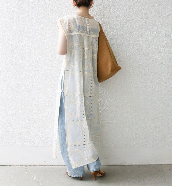 SHIPS any「SHIPS any:〈手洗い可能〉エンブロイダリー レース シアー ワンピース」|ワンピース|