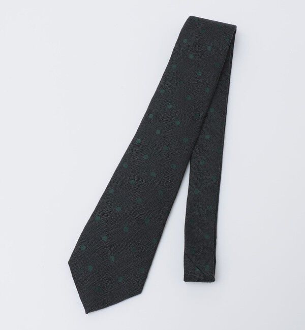 SHIPS「Puccini: シルク ウール メランジ ドット ネクタイ」|ネクタイ・蝶ネクタイ|ダークグレー