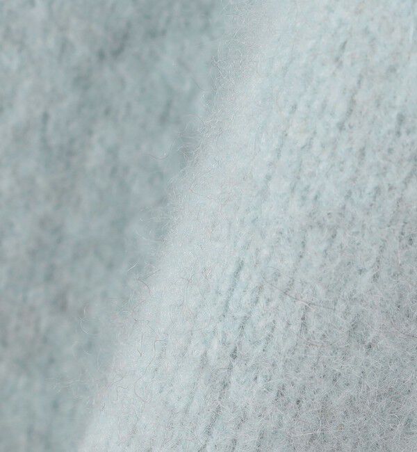 SHIPS for women「フォックス ブレンド ノーカラー ニット コート」|ノーカラーコート|