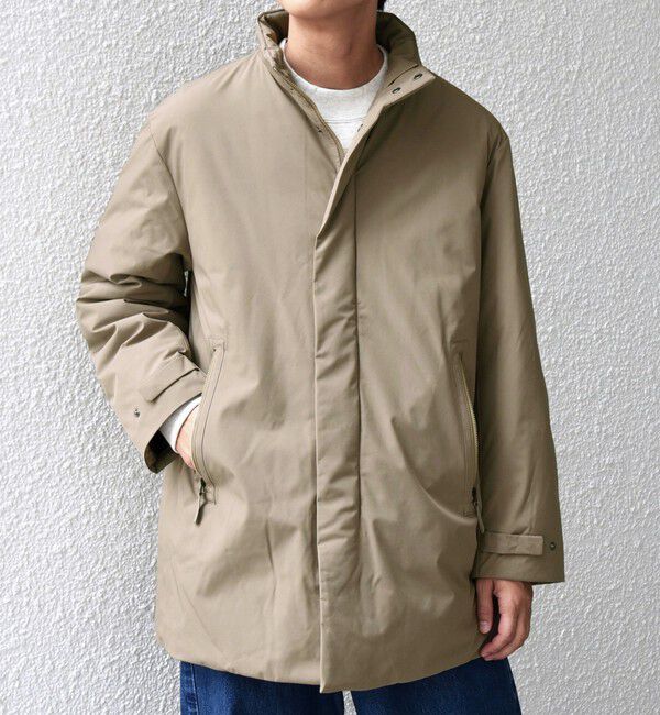 SHIPS any「【WEB限定】SHIPS any:〈撥水/防風等〉多機能 スタンドカラー ダウン ミドル コート 25AW◇」|ダウン|キャメル