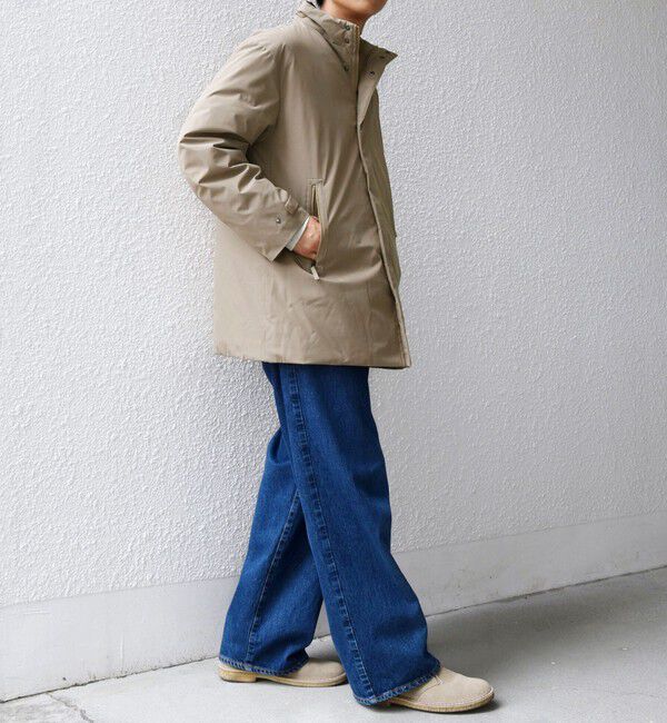 SHIPS any「【WEB限定】SHIPS any:〈撥水/防風等〉多機能 スタンドカラー ダウン ミドル コート 25AW◇」|ダウン|