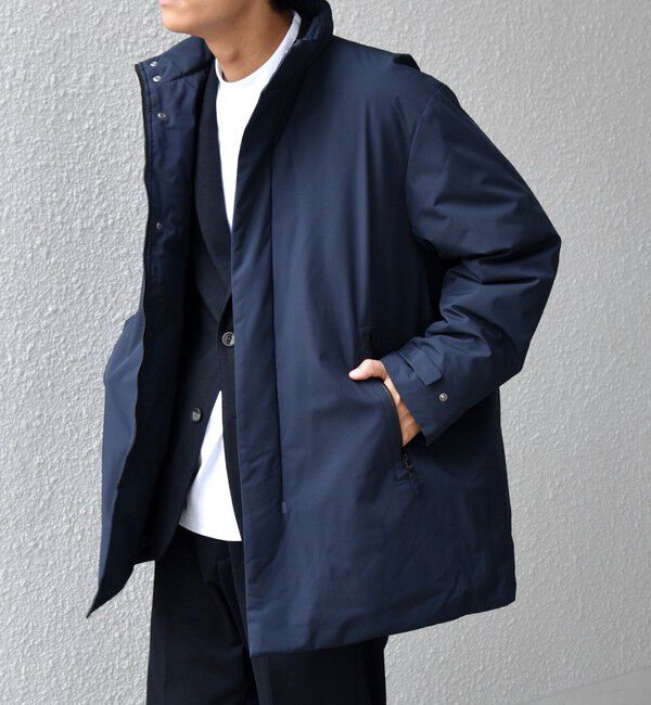 SHIPS any「【WEB限定】SHIPS any:〈撥水/防風等〉多機能 スタンドカラー ダウン ミドル コート 25AW◇」|ダウン|
