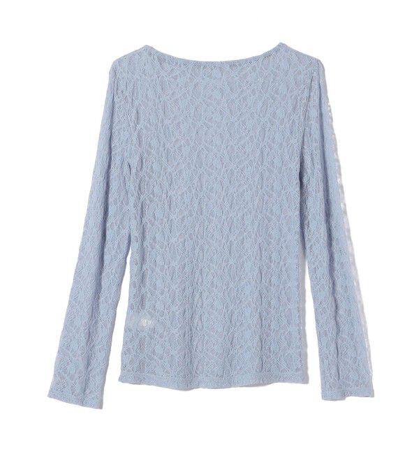 SHIPS Colors 「SHIPS Colors:〈手洗い可能〉ストレッチ レース ボートネック トップス◇」|Tシャツ・カットソー|