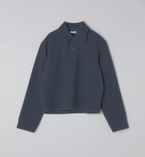 SHIPS「RIER: FLEECE POLO」|プルオーバー|ダークグレー