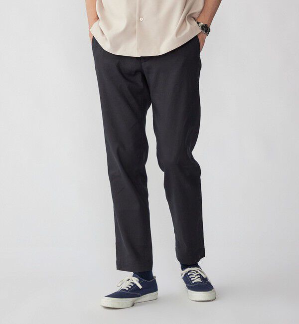 SHIPS「SHIPS: サフィラン リネン イージー パンツ」|チノ|ネイビー