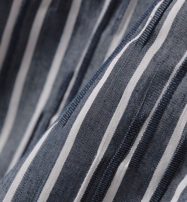 SHIPS for women「【WEB限定】〈手洗い可能〉ストライプ フード 羽織り シャツ」|シャツ・ブラウス|