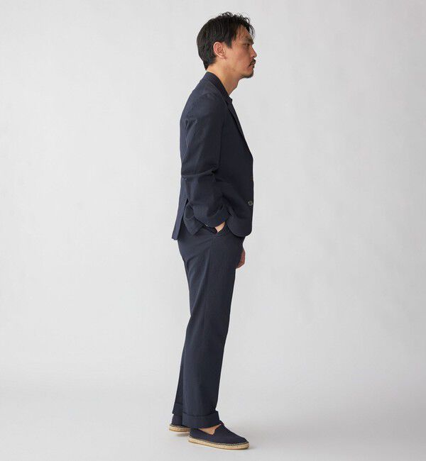 SHIPS「【SHIPS別注】Errico Formicola: VITO コットン シアサッカー スラックス」|スラックス|