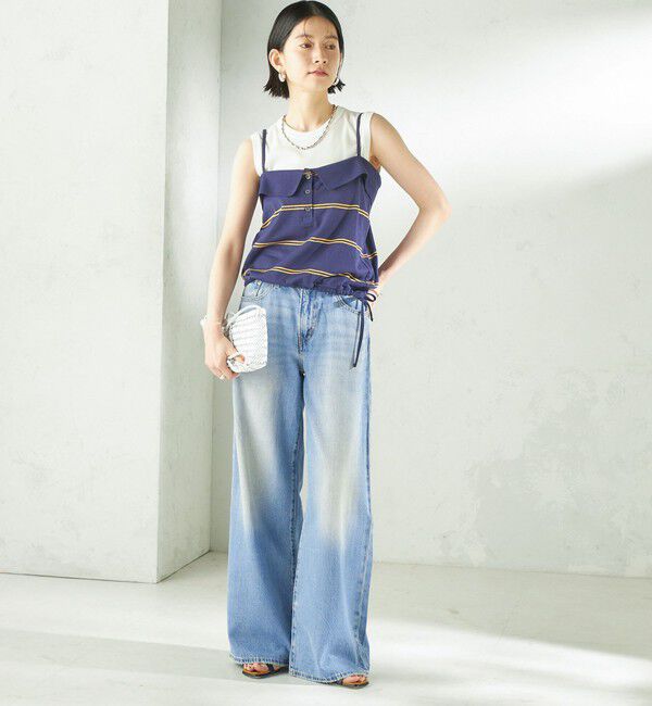 SHIPS for women「《予約》【SHIPS別注】crinkle crinkle crinkle:〈洗濯機可能〉POLO CAMI」|キャミソール|