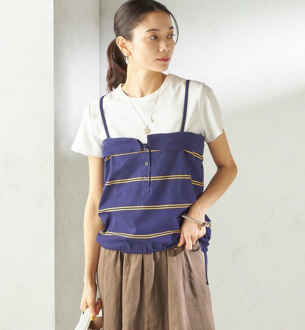 SHIPS for women「《予約》【SHIPS別注】crinkle crinkle crinkle:〈洗濯機可能〉POLO CAMI」|キャミソール|