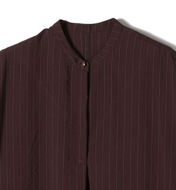 SHIPS Colors 「《予約》SHIPS Colors:〈手洗い可能〉ナイロンレーヨン ストライプ コクーン シャツ◆」|シャツ・ブラウス|