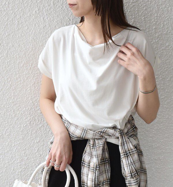 SHIPS Colors 「《予約》SHIPS Colors:〈接触冷感・手洗い可能〉クールタッチ ドレープ TEE◆」|Tシャツ・カットソー|