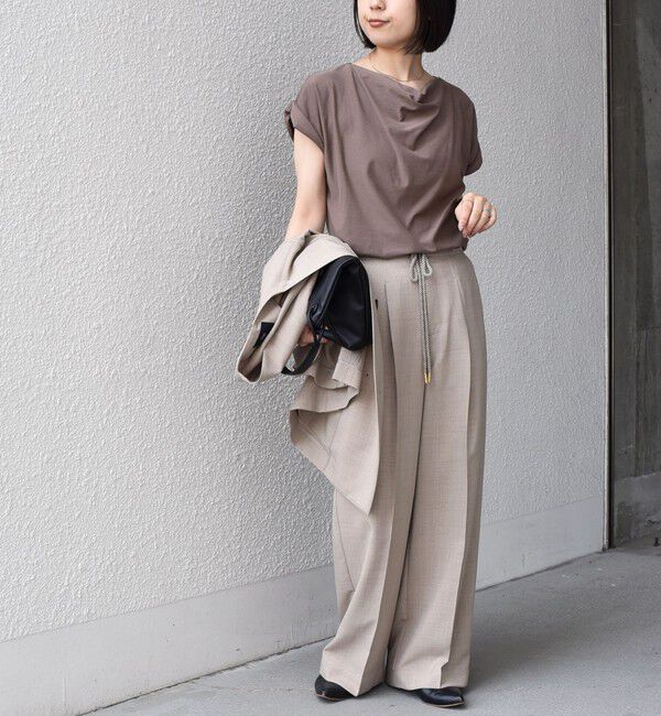 SHIPS Colors 「《予約》SHIPS Colors:〈接触冷感・手洗い可能〉クールタッチ ドレープ TEE◆」|Tシャツ・カットソー|