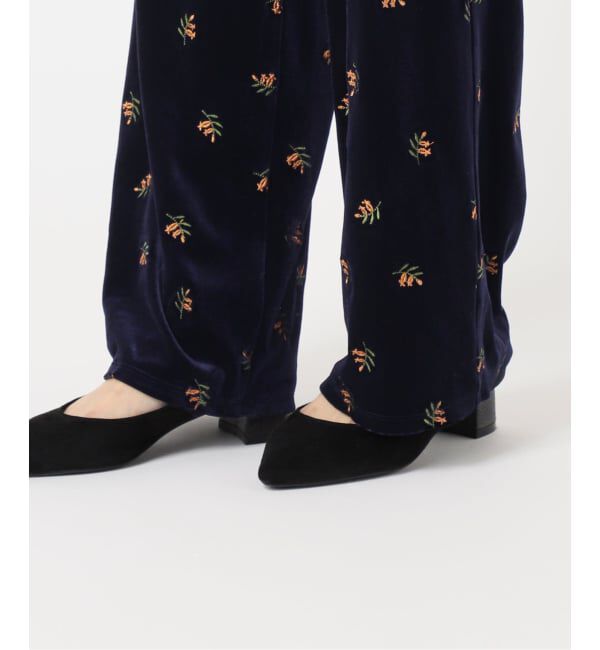 OUTDOOR PRODUCTS Usual Things「追加 刺繍ベロアフレアパンツ」|スラックス|