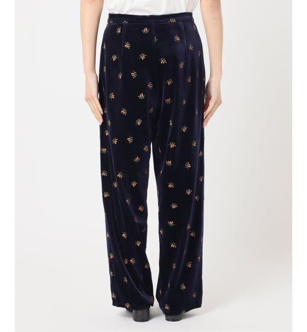 OUTDOOR PRODUCTS Usual Things「追加 刺繍ベロアフレアパンツ」|スラックス|