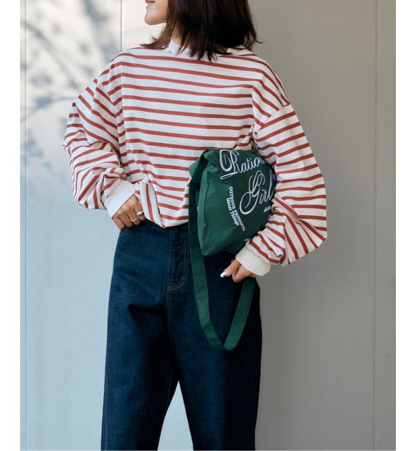 OUTDOOR PRODUCTS Usual Things「コットンボーダークルーネックワイドTEE」|Tシャツ・カットソー|