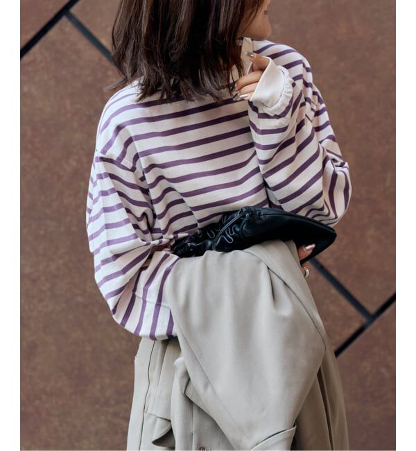 OUTDOOR PRODUCTS Usual Things「コットンボーダークルーネックワイドTEE」|Tシャツ・カットソー|