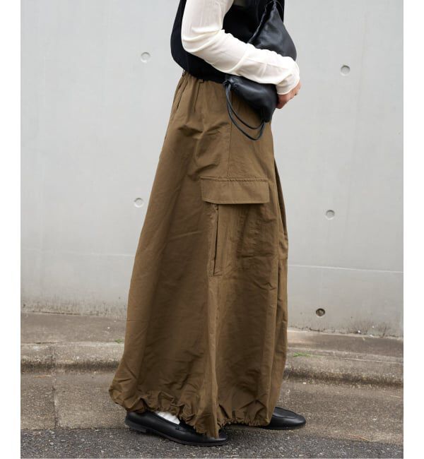 OUTDOOR PRODUCTS Usual Things「WEB・横浜店限定カラーあり ドロストバルーンカーゴスカート」|スカート|カーキ