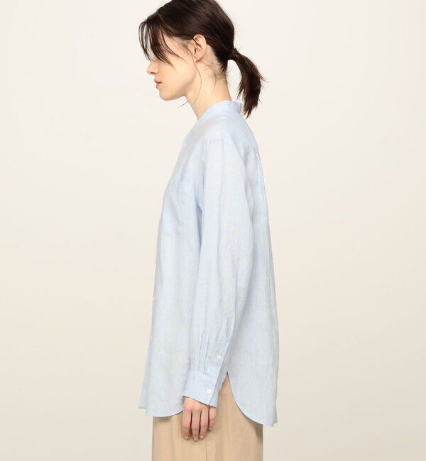 GALERIE VIE「リネン スタンドカラーシャツ」|シャツ・ブラウス|
