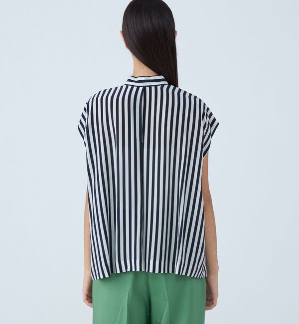 TOMORROWLAND collection「ワイドストライプ ボウタイブラウス」|シャツ・ブラウス|