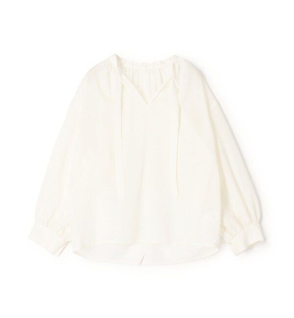 MACPHEE「ポリステルウールボイル ボウタイブラウス」|シャツ・ブラウス|11 ホワイト