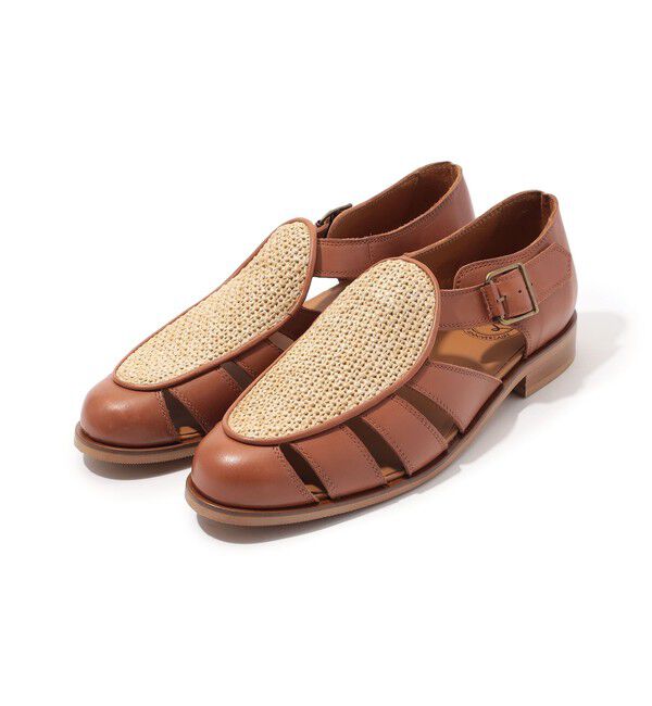 TOMORROWLAND GOODS「SOLOVIERE ラフィア&times;カーフ フィッシャーマンサンダル」|その他|