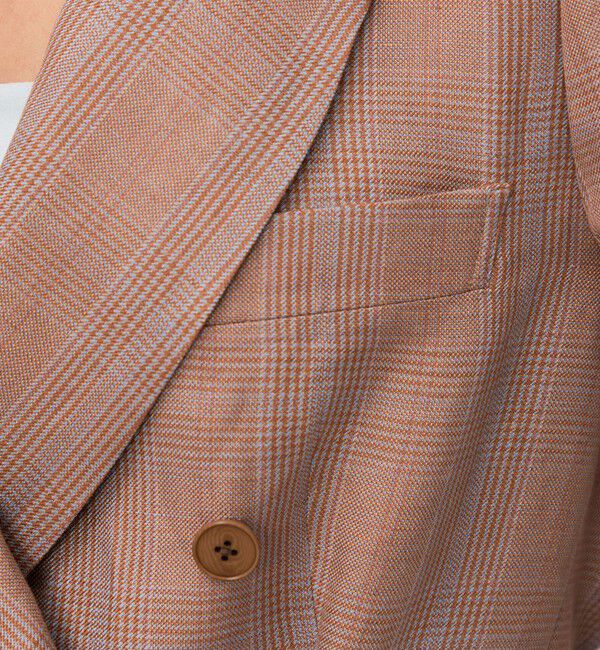 BACCA「レーヨンリネン グレンチェックジャケット」|テーラードジャケット|