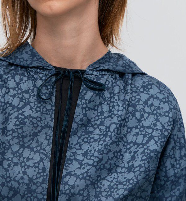 BACCA「キュプラインディゴプリント フーディブラウス」|シャツ・ブラウス|