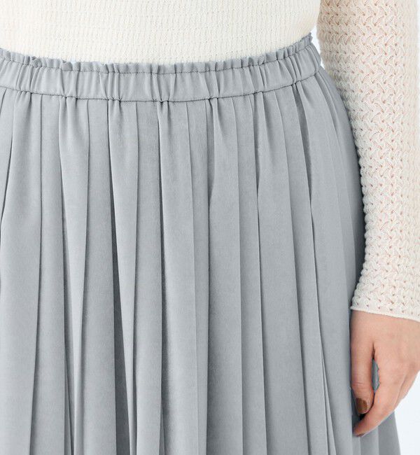 Ballsey「スエードサテン プリーツスカート」|スカート|