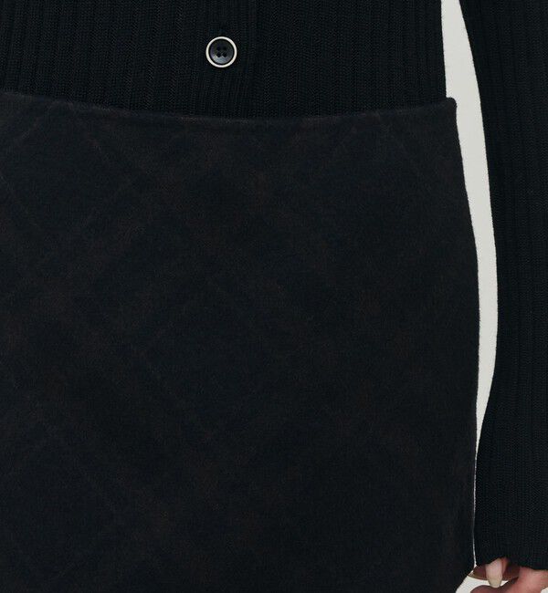 DES PRES「ダブルフェイスチェックジャガード ミニスカート」|スカート|