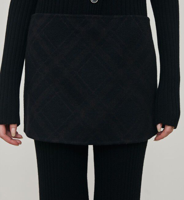 DES PRES「ダブルフェイスチェックジャガード ミニスカート」|スカート|