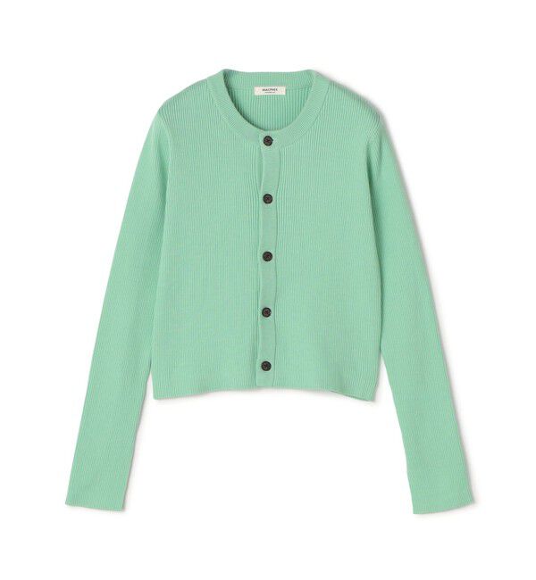 MACPHEE「コットンリブ クルーネックカーディガン」|カーディガン|51 ミントグリーン