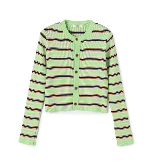 MACPHEE「コットンリブ クルーネックカーディガン」|カーディガン|52 ライトグリーン系