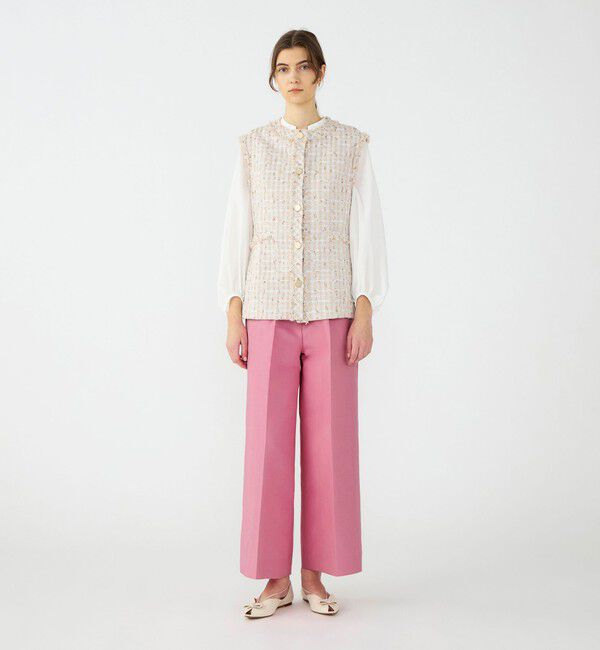 Ballsey「コットンシルクダブルクロス ストレートワイドパンツ」|その他|