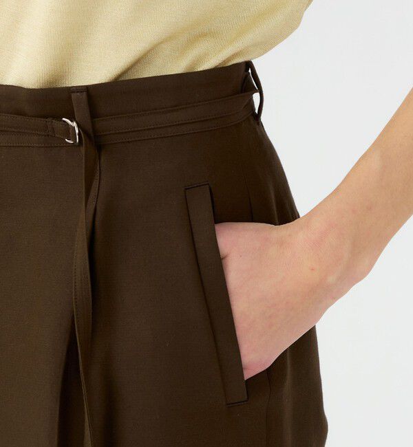 Ballsey「コットンシルクダブルクロス ストレートワイドパンツ」|その他|