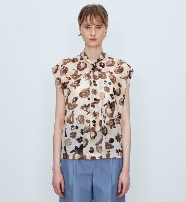 TOMORROWLAND collection「アンティークフルーツプリント 2wayボウタイブラウス」|シャツ・ブラウス|