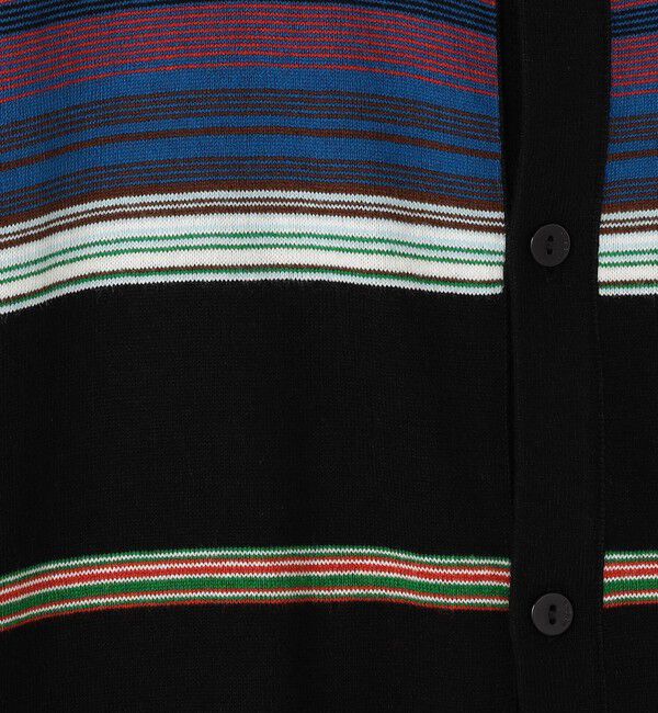 CABaN「コットンカシミヤマルチボーダー クルーネックカーディガン」|カーディガン|