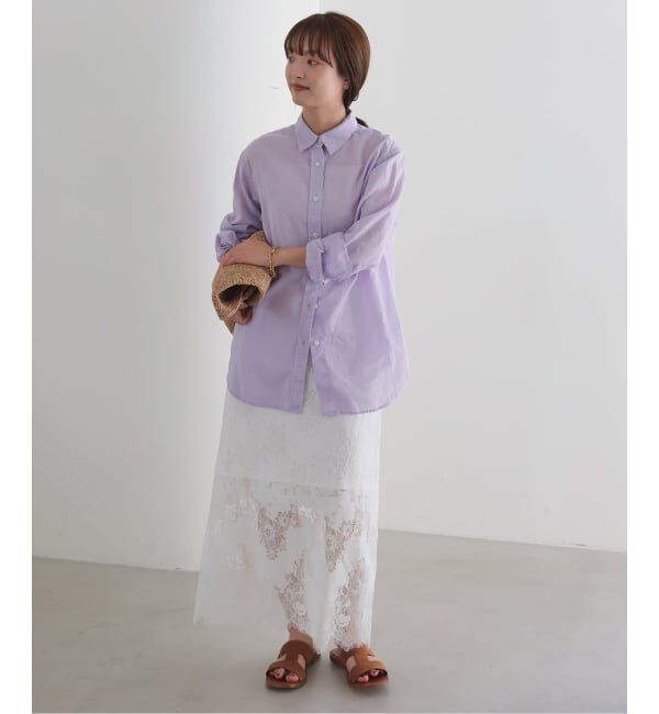 SLOBE IENA「リネンコットンレギュラーシャツ」|シャツ・ブラウス|