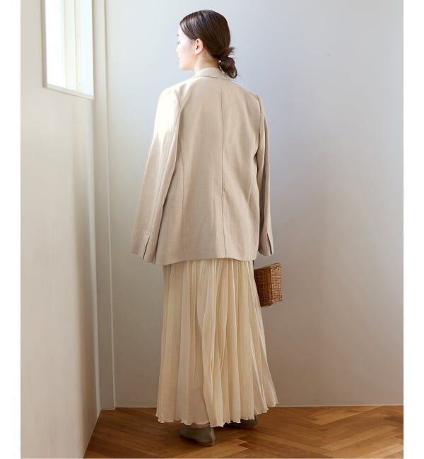 IENA「ウォッシャブル リネンミックス テーラードジャケット」|テーラードジャケット|