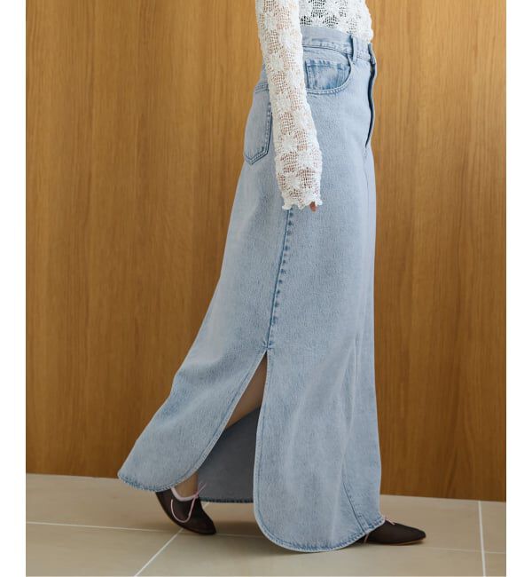 IENA LA BOUCLE「IENA LA BOUCLE ソフトデニムスリットスカート」|スカート|