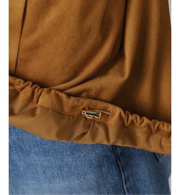 IENA「フェイクスエードブルゾン」|ライダースジャケット|