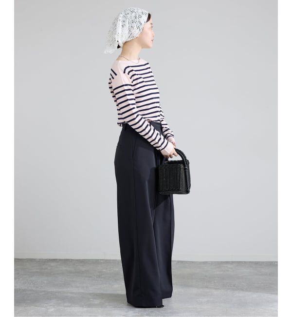 IENA「《新色》SEATTLEボーダーボートネックプルオーバー」|ニット・セーター|